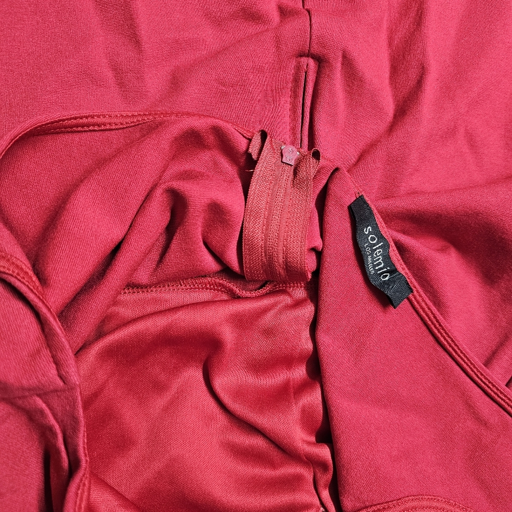 Solemio red bodycon dress size large - Picture 5 of 7